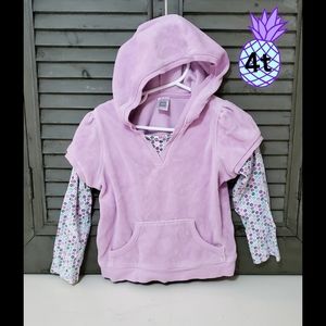 Carter's Velour Hoodie with attached undershirt